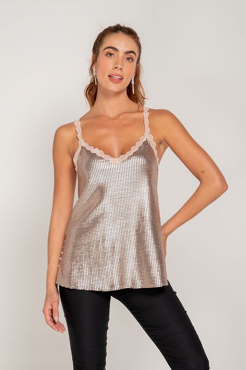 Blusa con blonda