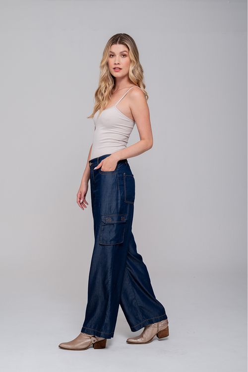 Pantalón palazzo cargo