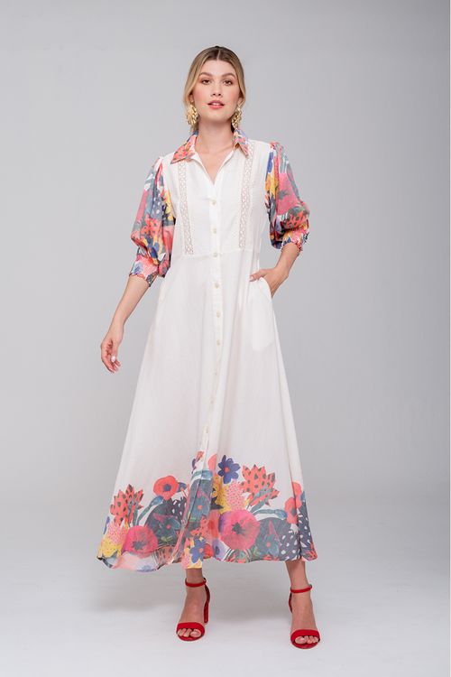 Maxi vestido estampado