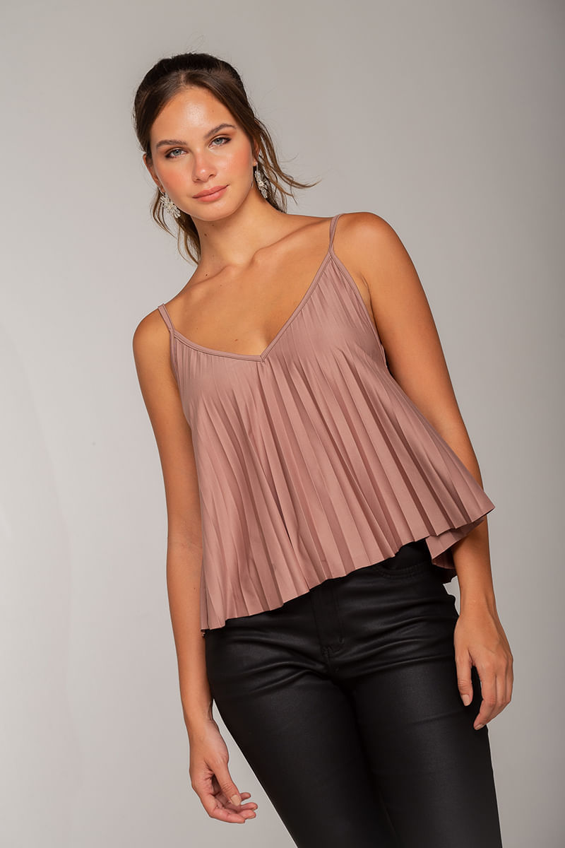 Blusa-plisada