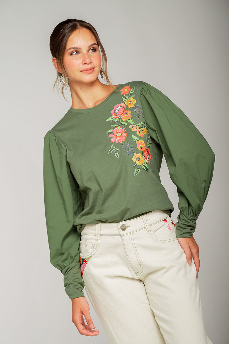 Blusa-bordada