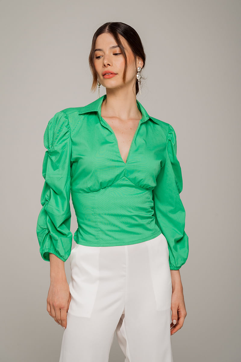 Blusas manga tres cuartos elegantes online
